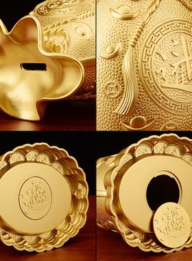 铜存钱罐福袋摆件钱袋家居客厅装饰品福袋存钱筒聚宝Z盆开业礼品