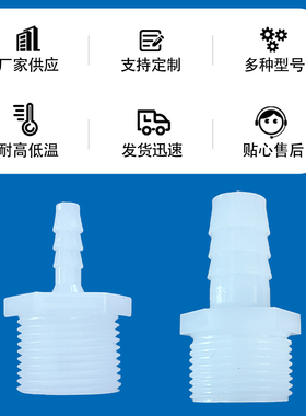 6分外螺纹宝塔接头塑料防腐外丝六分水管外牙丝口接软管G3/4英制