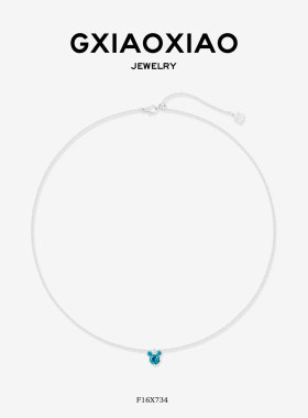 G XIAOXIAO 轻奢时尚气质高级百搭蓝色米奇项链女F16X734生日礼物