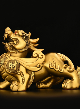 铜貔貅摆件纯铜财源貔恘客厅玄关办公桌店铺装饰开业礼品大号皮丘