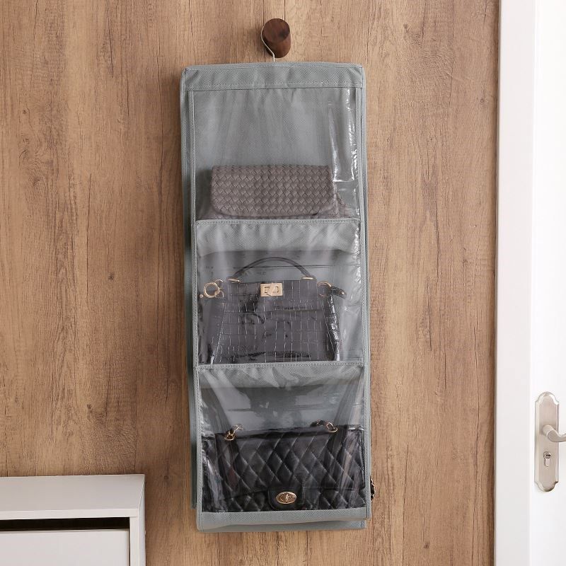 透明包包收纳挂袋布艺防尘袋家用整理柜收纳架装衣柜手袋储物挂袋,淘宝优惠券,粉丝福利购,淘宝优惠卷