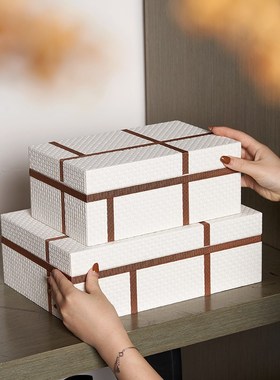 轻奢高档电视柜装l饰品摆件样板间客厅办公室书房柜高级感软装组