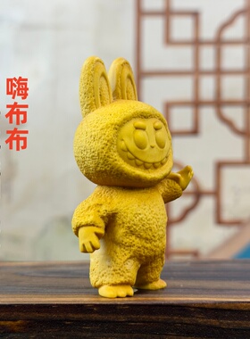黄杨木雕拉布布公仔家居摆件