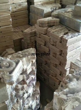 东阳木雕中式欧式装修柱头仿古房梁实G木雕花牛腿梁托角花现货定