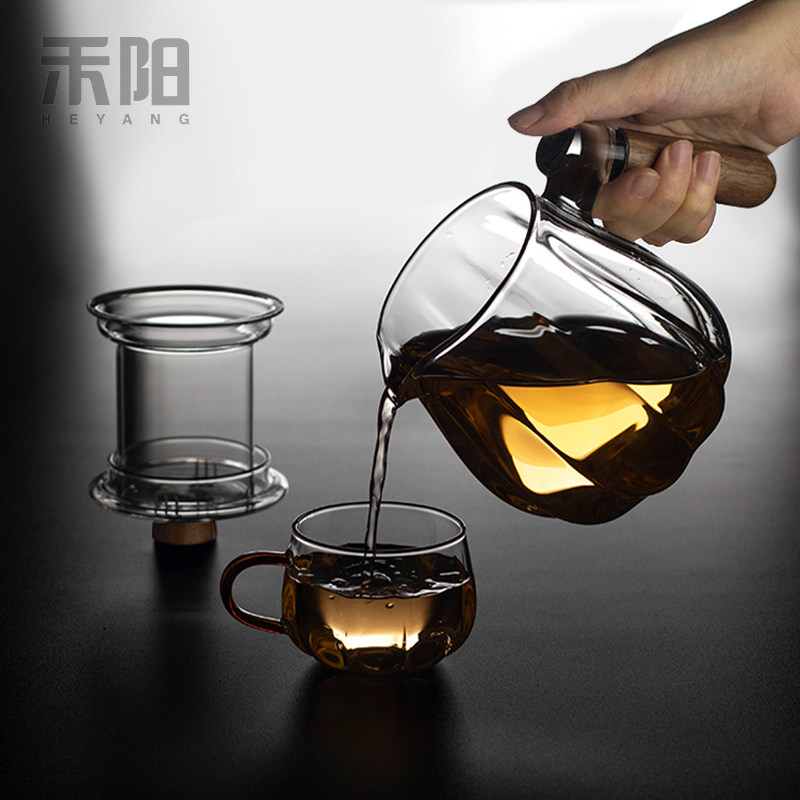 禾阳 玻璃泡茶壶大容量冲茶壶带过滤煮茶壶耐高温加厚花茶壶套装,淘宝优惠券,粉丝福利购,淘宝优惠卷