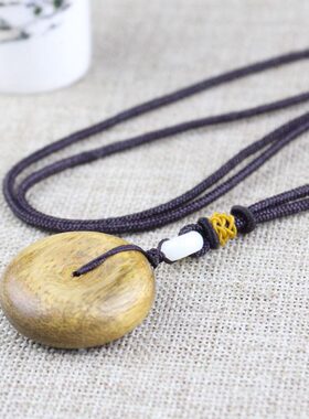 厂家直销印尼加里曼丹沉香平安扣挂件吊坠男女春秋毛衣链搭配古风