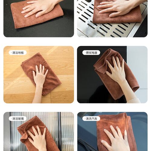 保洁专用毛巾抹布吸水不掉毛加厚擦玻璃布擦桌子擦地厨房家务清洁 - 图3