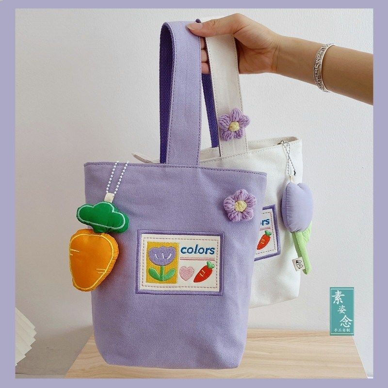 小众设计感简约可爱小包包夏季帆布手提包女迷你遛弯逛街手拎袋子,淘宝优惠券,粉丝福利购,淘宝优惠卷