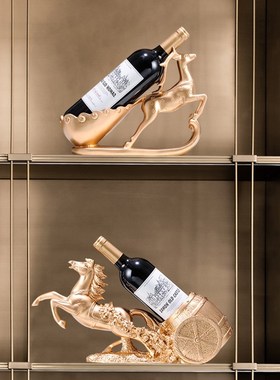 中国风马到c成功红酒架轻奢高档酒柜电视柜装饰品摆件乔迁新居礼
