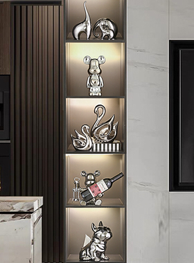 北欧轻奢b电视柜酒柜软装饰品摆件高档创意家居玄关办公室桌面摆