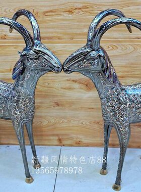 巴基斯坦礼物器欧式动物只价纯手工一铜羊摆件