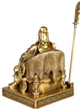 春秋开业礼品读摆件铜仕缘 武书大财神关公文武招财工艺品