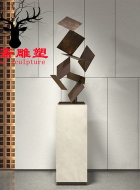 不锈钢雕塑抽h象艺术摆件酒店大堂售楼处会所装饰品家居工艺品