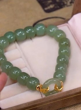 铜合金无镶嵌喜事临门平安寓意E扣手炼女轻奢覆古百搭闺蜜