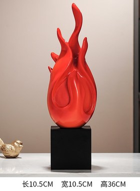 新中式红红火火摆件客厅玄关x电视柜店铺前台办公装饰开业乔迁礼