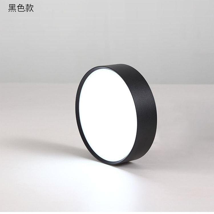 LED ultra-thin surface-mounted downlight without opening ceiling exterior home aisle showcase corridor round black small spotlight