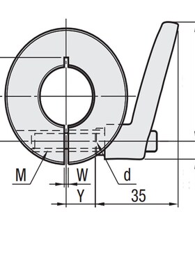 固定环 把手锁紧型 轴用挡圈 FBM01/02/06-D6-D8-D10-D12-D15-D16