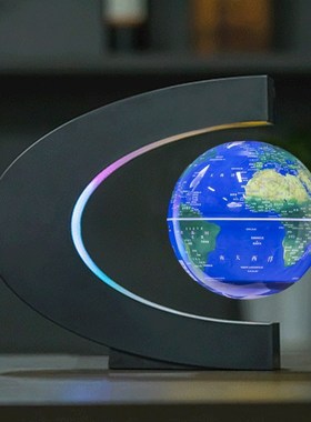 地球仪家用男孩生日礼物悬磁浮3d立体悬浮自转昼夜悬空小夜灯台灯