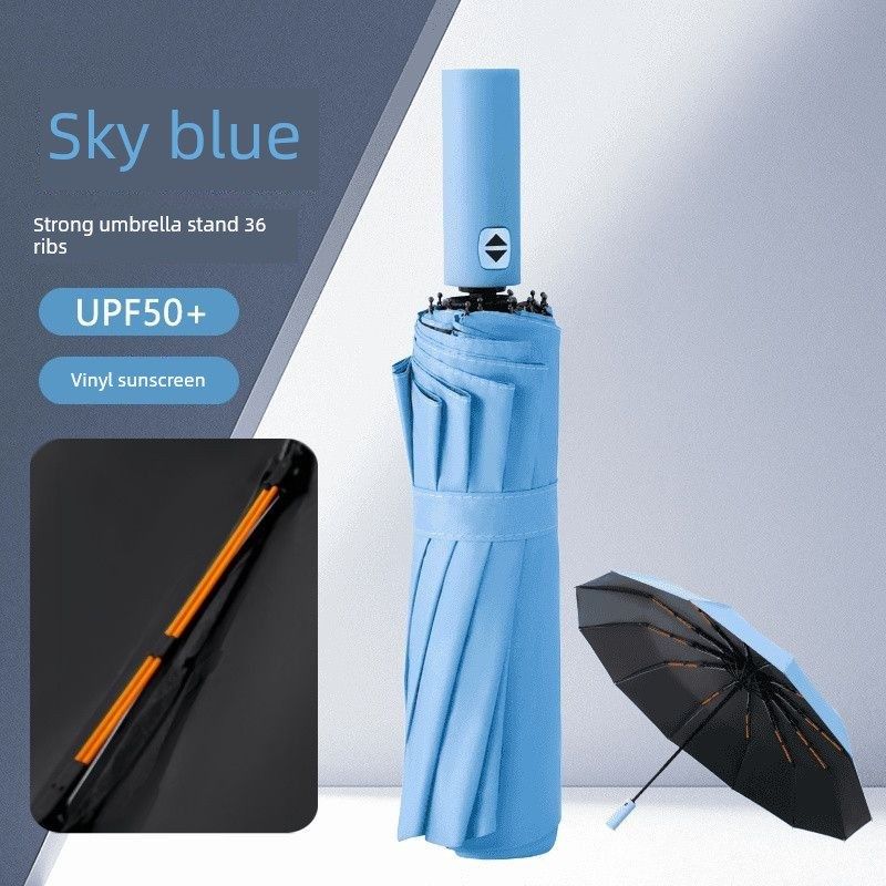 碳纤维骨架雨伞全自动12开36骨碳纤维双龙骨加固加厚加大防雨防晒,淘宝优惠券,粉丝福利购,淘宝优惠卷