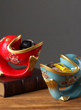 招财猫风水摆件家居酒柜玄关装饰品鞋柜钥匙收纳盘店铺开业礼品