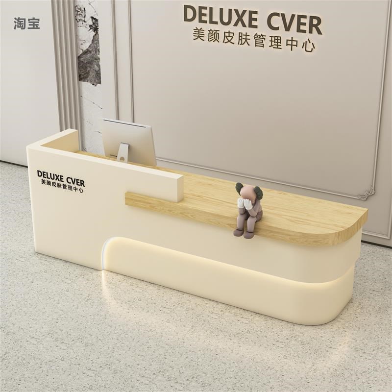 美容院收银台理发服装花店吧台舞蹈室收银台养生馆前台公司接待台 - 图0