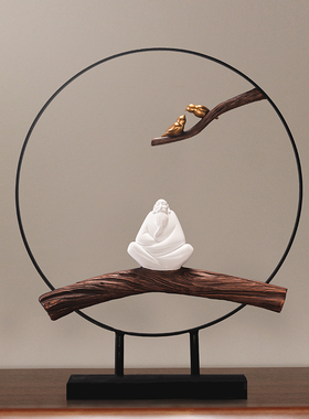 现代新中式禅意摆件客厅电视柜玄关办公室创意工艺礼品家居装饰品