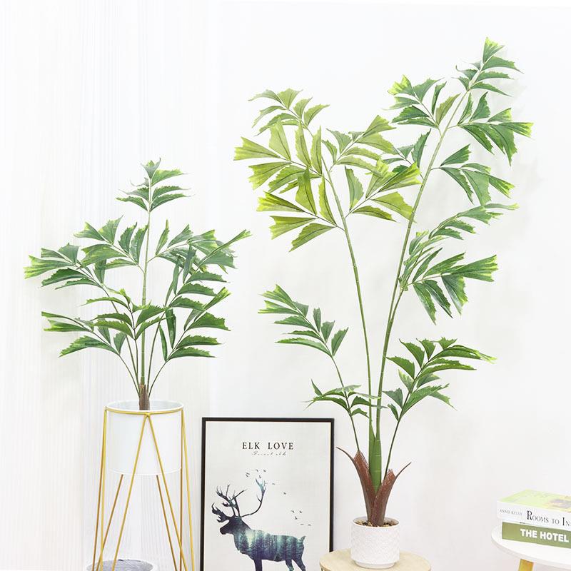 网红露营风仿真绿植鱼尾葵盆栽室内假植物摆件落地装饰散尾葵盆景 - 图2