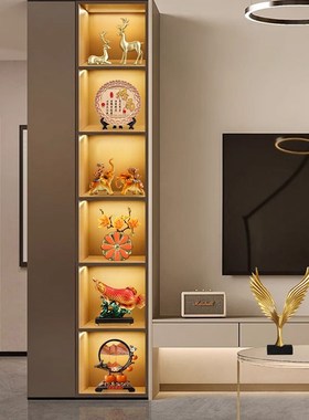 新中式酒柜摆件轻奢高档办公室书柜装饰品客厅电视柜博Z古架工艺