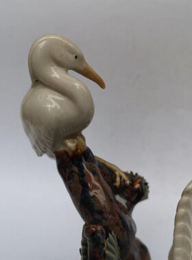 双收藏陶瓷本松鹤家居装饰摆件公仔桌面客厅石湾艺系列年代版手工