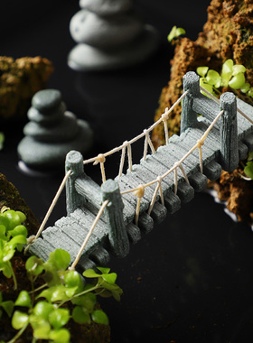 园艺小摆件微景观假山q悟空桥太湖石家居装饰搭配盆景鱼缸造景