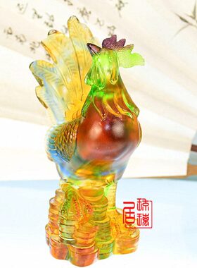 工艺品摆设摆件公电视柜家居家装创意桌面饰品鸡可爱客厅琉璃房间
