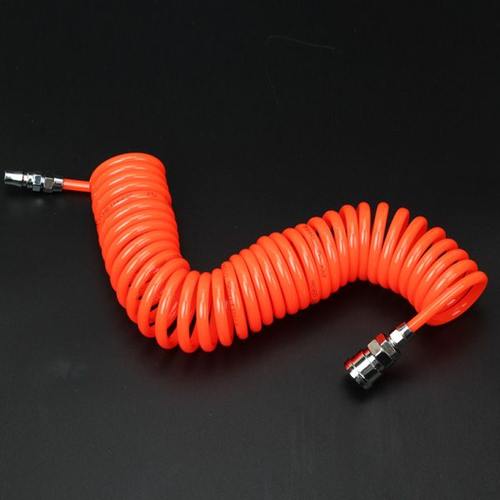 PU管弹簧软管气泵管外直径4/6/8/10/12/16mm伸缩空压机气管配接头 - 图2