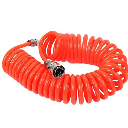 PU管弹簧软管气泵管外直径4/6/8/10/12/16mm伸缩空压机气管配接头 - 图0