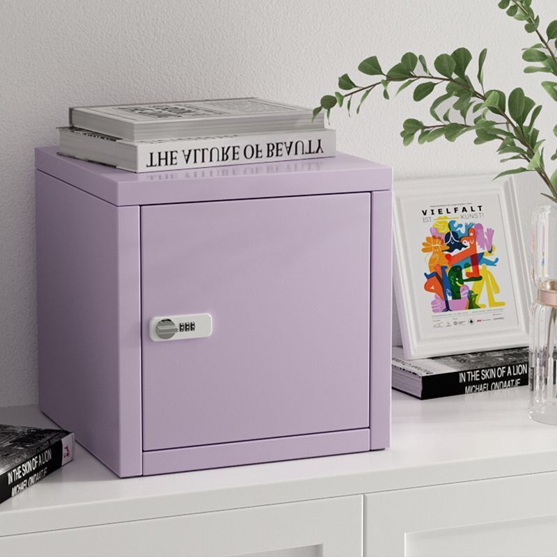 Lockable iron locker small safe u office home password lock storage box desktop anti-theft storage