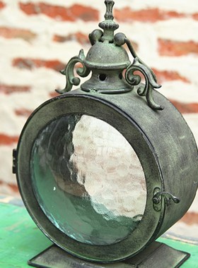 欧式复古落地悬挂防风铁u艺蜡烛台庭院家居店面摆设摆件烛灯风灯