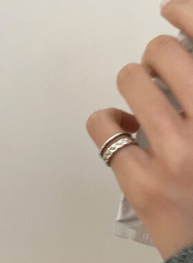 法式尾戒小拇指戒指女戒指可调节大小食指戒指网红爆款简约冷淡风