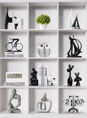 现代简约酒柜套餐组合摆件老板办公室墙面客厅书R房柜子隔断装饰