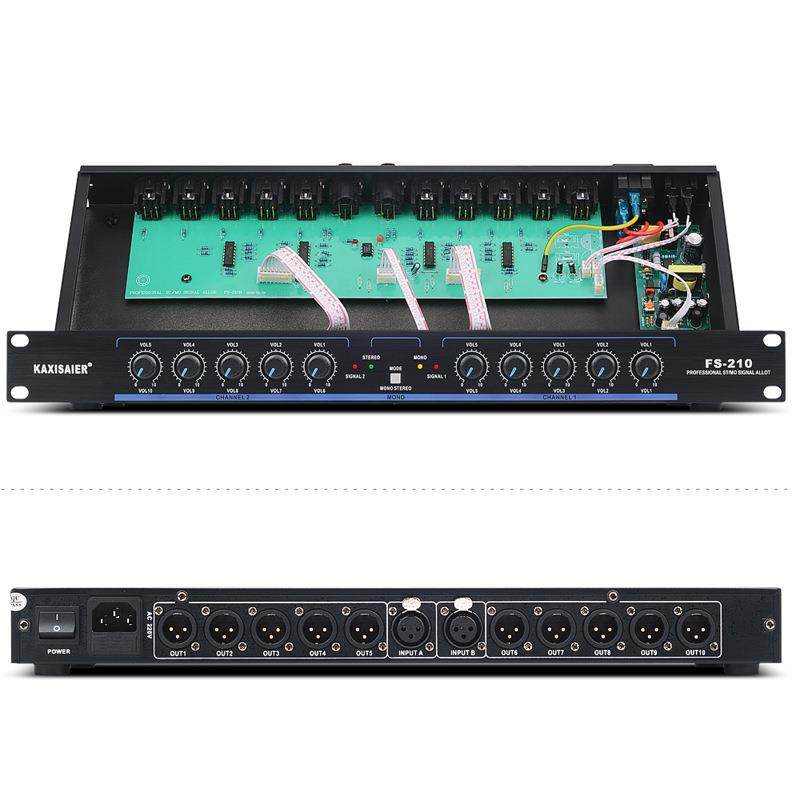 KAXISAIER10路卡侬分讯器 音频分信器 音频信号分配器 功放分配器 - 图3