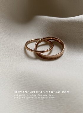 别样2024新款时尚潮流chic个性双层钛钢交叉eternal love戒指女