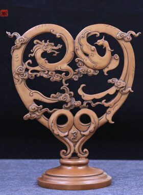 凤玄关摆件办公室双紫结婚装饰家居凤铜纯铜龙喜庆仿古工艺品屏龙