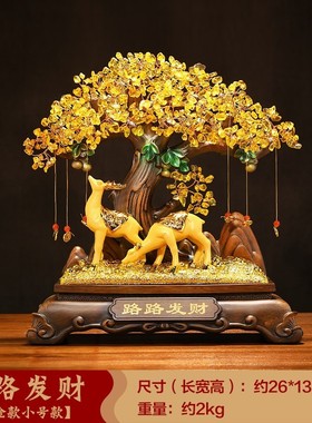貔貅招财聚宝盆摆件n客厅酒柜发财树聚财装饰品店铺收银台开业礼