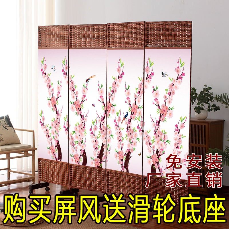 屏风隔断客厅折叠移动卧室遮挡家用装饰简约现代玄关X墙中式办公 - 图2