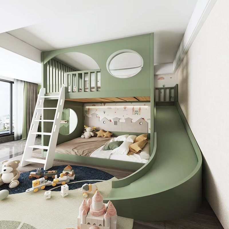 实木儿童房全屋定制太空舱树屋上下床旋转滑滑梯双层隔断高低床,淘宝优惠券,粉丝福利购,淘宝优惠卷