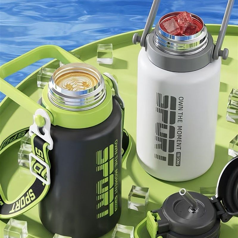 保温杯大容量儿童吸管保温杯316不锈钢大号男女学生便携双饮水壶,淘宝优惠券,粉丝福利购,淘宝优惠卷