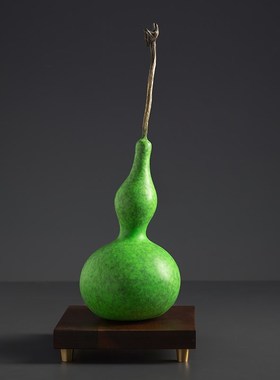 黄铜高档礼品绿色葫芦摆件家v居客厅玄关柜子办公室桌面装饰品摆