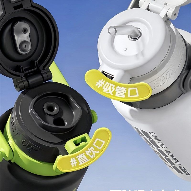 保温杯大容量儿童吸管保温杯316不锈钢大号男女学生便携双饮水壶,淘宝优惠券,粉丝福利购,淘宝优惠卷