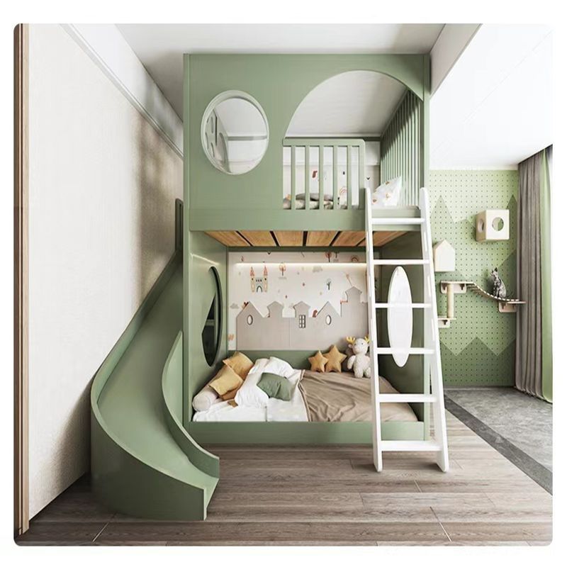 实木儿童房全屋定制太空舱树屋上下床旋转滑滑梯双层隔断高低床,淘宝优惠券,粉丝福利购,淘宝优惠卷