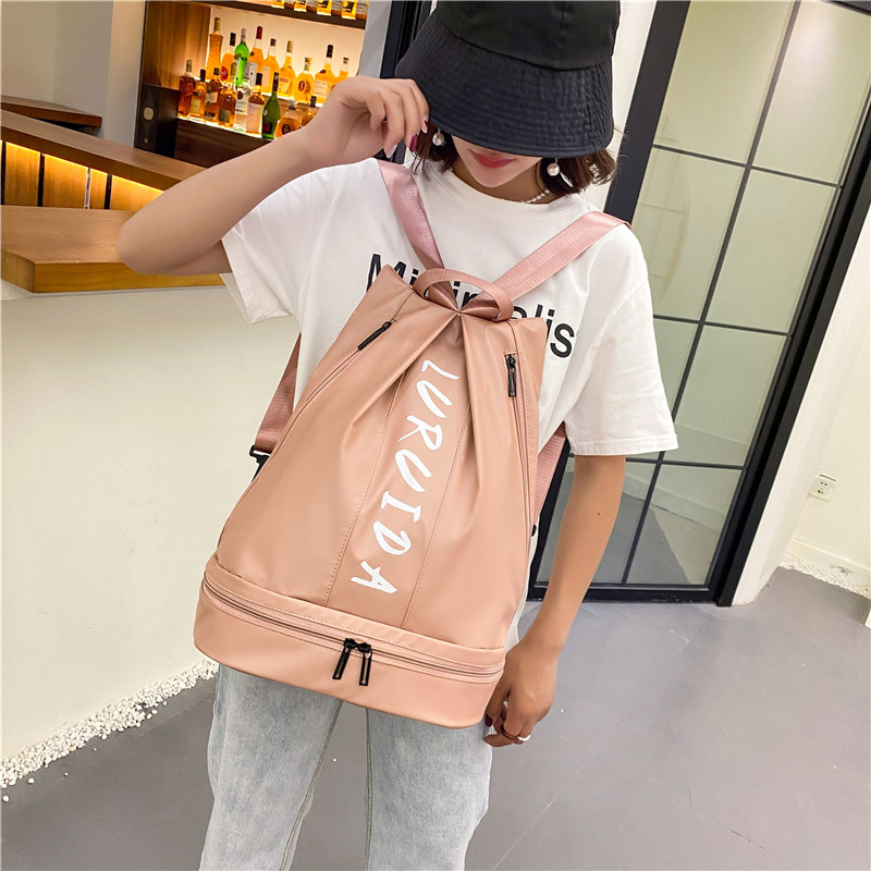 Large-capacity short-distance travel women's lightweight shoulder fitness sports travel bag dry and wet separate swimming luggage storage bag