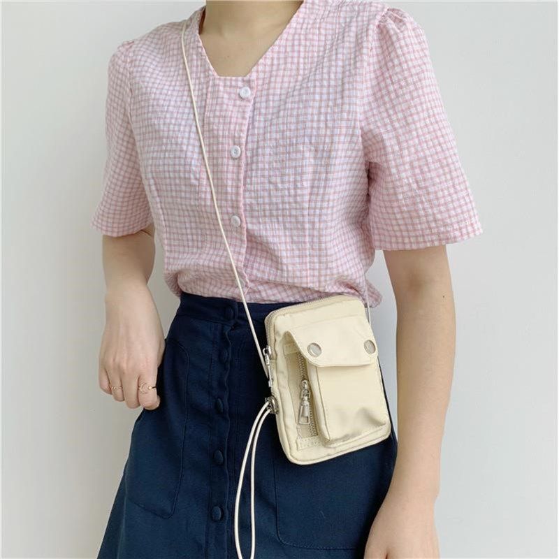 小众设计迷你零钱胸包女斜挎尼龙手机包女士百搭时尚休闲腰包,淘宝优惠券,粉丝福利购,淘宝优惠卷