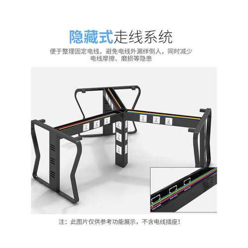 职员办公桌椅组合3/5/6/8人位简约现代屏风办公家具员工办工作桌 - 图3